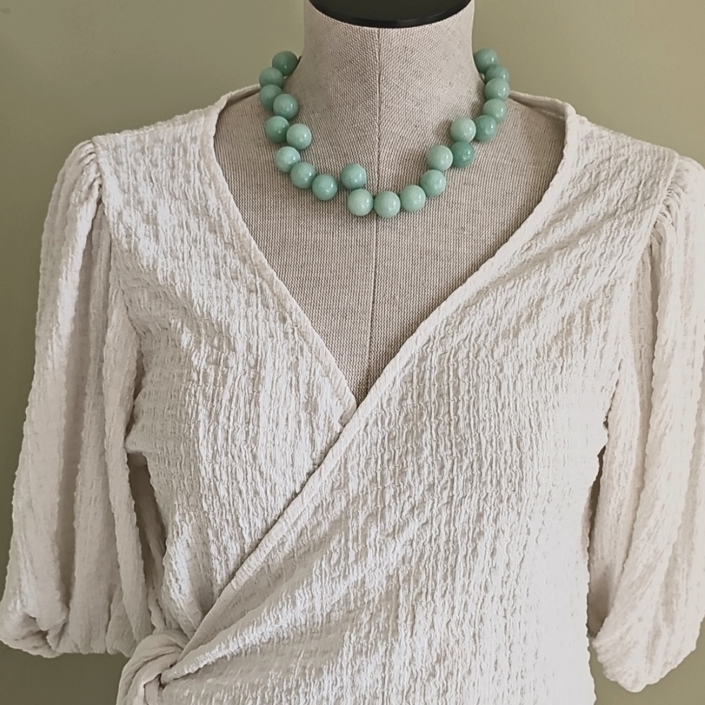 J Crew Bauble Necklace with Ribbon